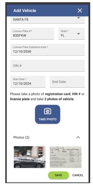 Add Vehicle